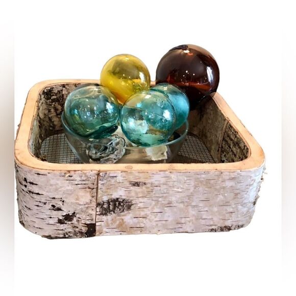 Blown Glass Fishing Floats—Vintage Mermaid Coastal Nautical Sea Decor - Picture 1 of 15